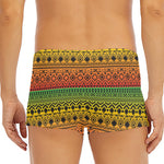 Rasta Tribal Pattern Print Men's Short Boxer Briefs