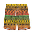 Rasta Tribal Pattern Print Men's Athletic Shorts