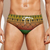 Rasta Tribal Pattern Print Men's Swim Briefs