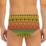 Rasta Tribal Pattern Print Men's Triangle Swim Briefs
