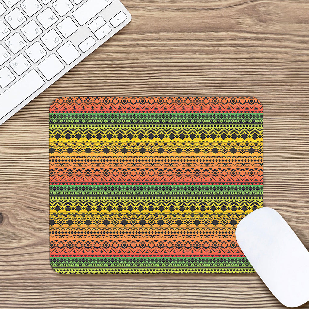 Rasta Tribal Pattern Print Mouse Pad