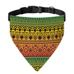 Rasta Tribal Pattern Print Over The Collar Dog Bandana