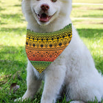 Rasta Tribal Pattern Print Over The Collar Dog Bandana