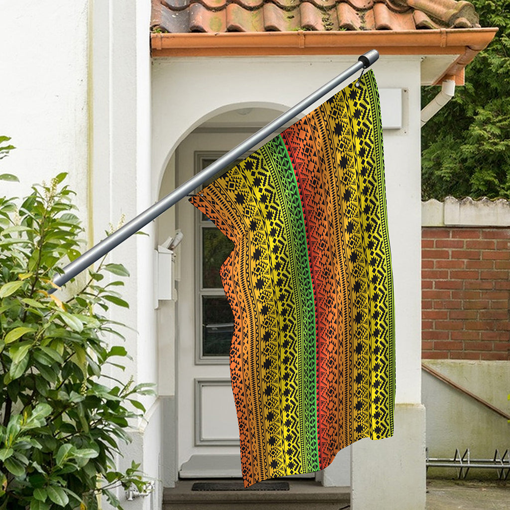 Rasta Tribal Pattern Print Polyester Flag