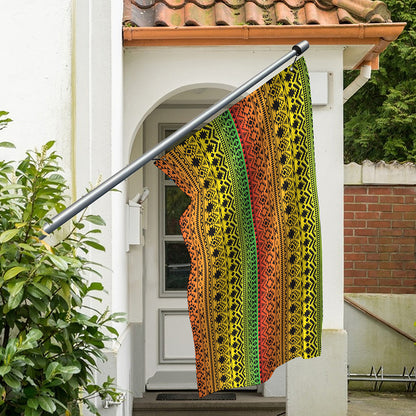 Rasta Tribal Pattern Print Polyester Flag