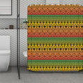 Rasta Tribal Pattern Print Polyester Shower Curtain