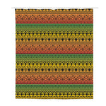 Rasta Tribal Pattern Print Polyester Shower Curtain