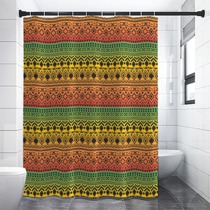 Rasta Tribal Pattern Print Premium Shower Curtain