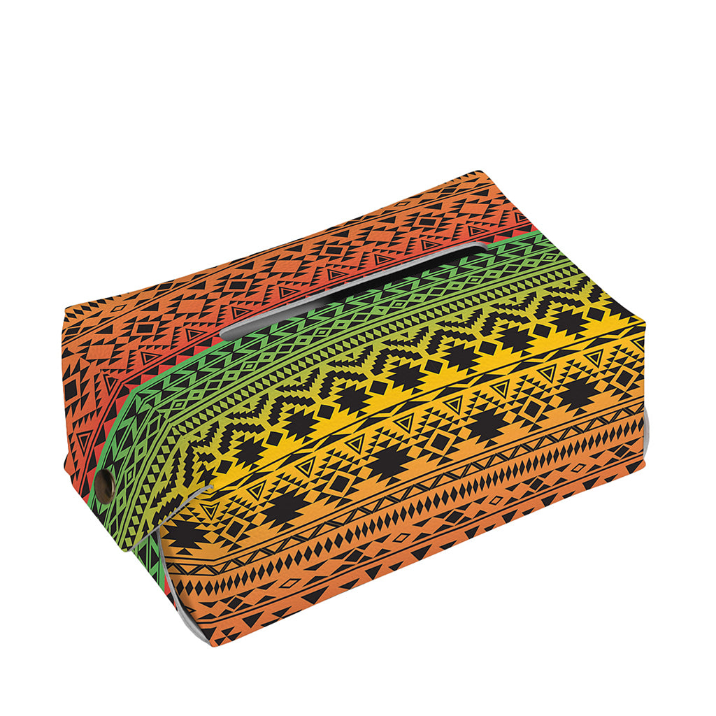 Rasta Tribal Pattern Print Rectangle Tissue Box Cover
