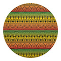 Rasta Tribal Pattern Print Round Blanket