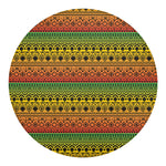 Rasta Tribal Pattern Print Round Blanket