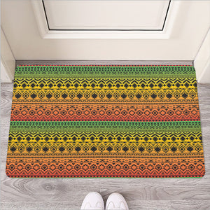 Rasta Tribal Pattern Print Rubber Doormat