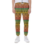 Rasta Tribal Pattern Print Scuba Joggers