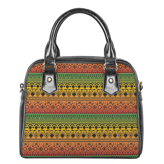 Rasta Tribal Pattern Print Shoulder Handbag