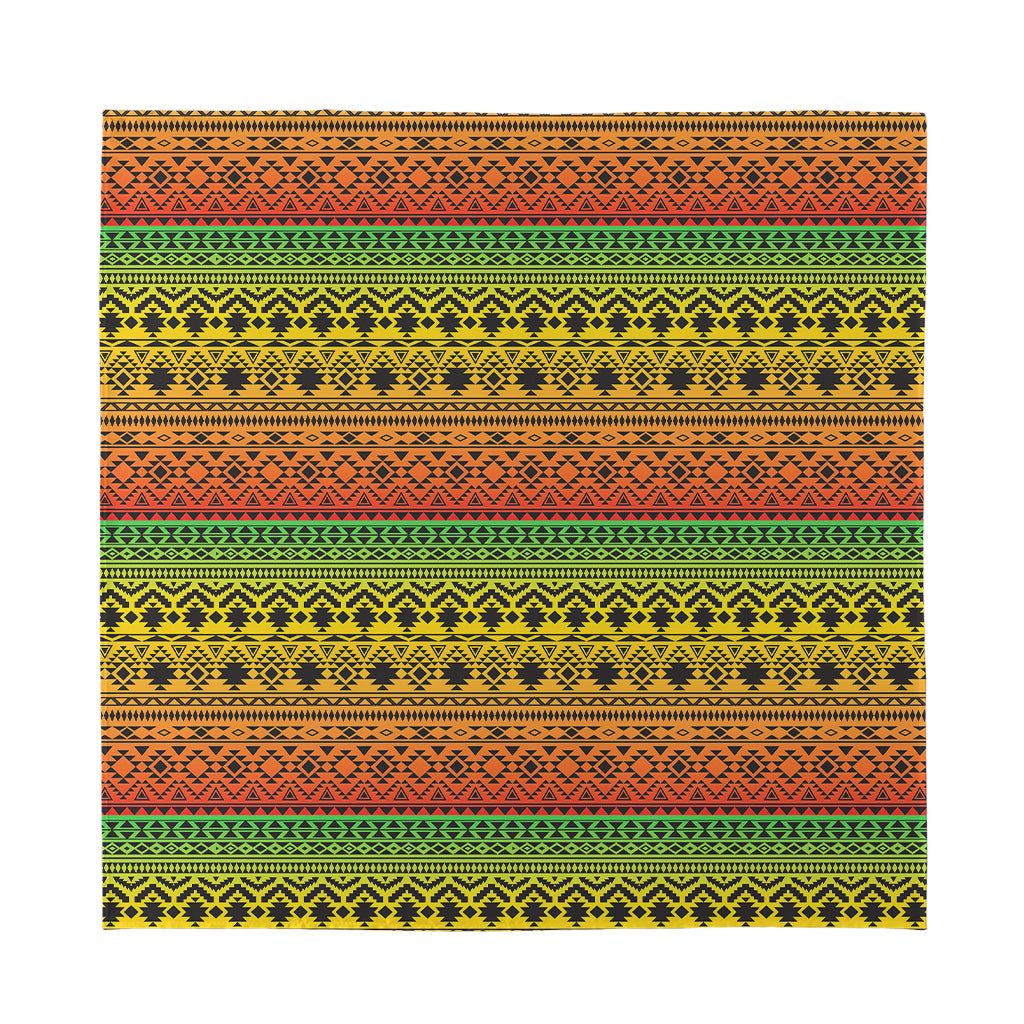 Rasta Tribal Pattern Print Silk Bandana