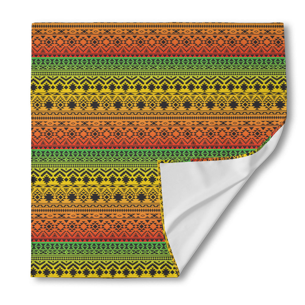 Rasta Tribal Pattern Print Silk Bandana