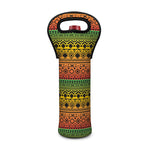 Rasta Tribal Pattern Print Single Neoprene Wine Tote