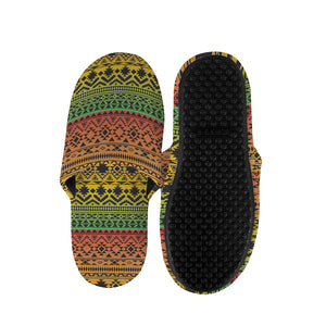 Rasta Tribal Pattern Print Slippers