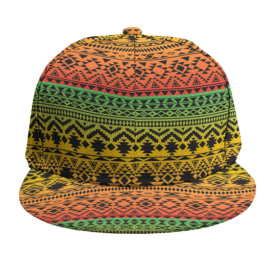 Rasta Tribal Pattern Print Snapback Cap