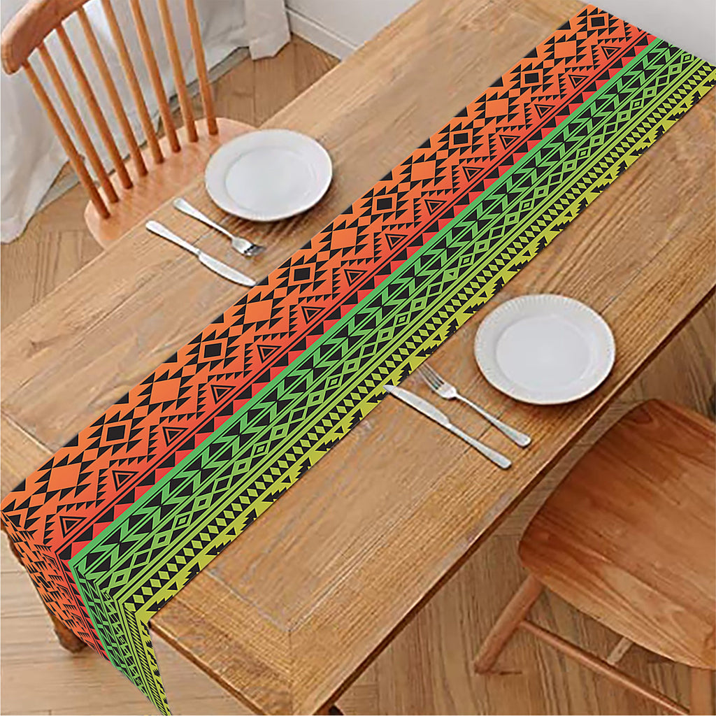 Rasta Tribal Pattern Print Table Runner