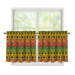 Rasta Tribal Pattern Print Tier Curtains