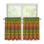 Rasta Tribal Pattern Print Tier Curtains