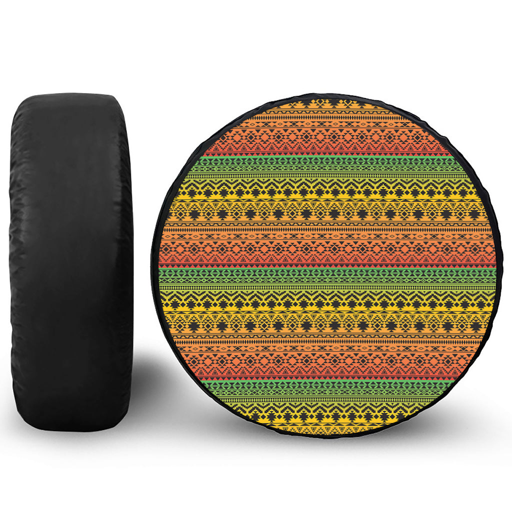 Rasta Tribal Pattern Print Tire Cover