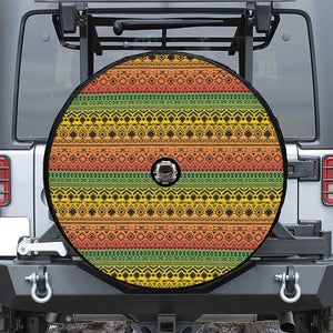 Rasta Tribal Pattern Print Tire Cover With Camera Hole