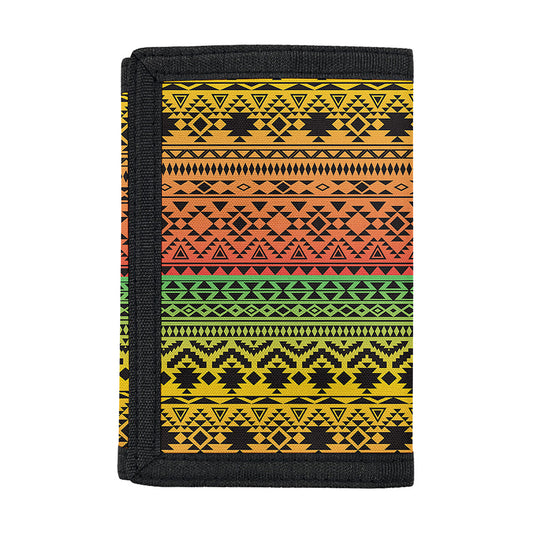Rasta Tribal Pattern Print Trifold Wallet