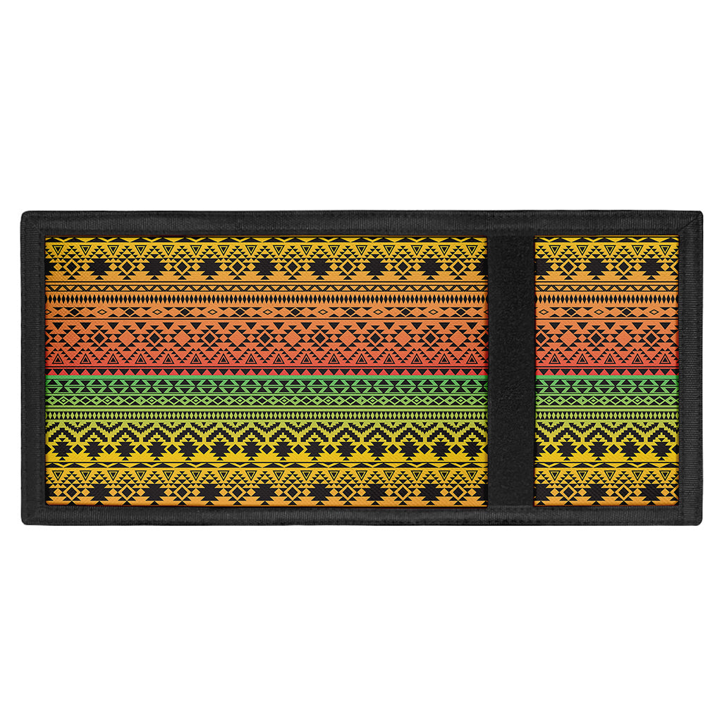 Rasta Tribal Pattern Print Trifold Wallet