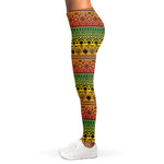 Rasta Tribal Pattern Print Women's Leggings