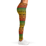 Rasta Tribal Pattern Print Women's Leggings