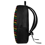 Rastafarian Hemp Pattern Print 17 Inch Backpack