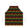 Rastafarian Hemp Pattern Print Adjustable Apron