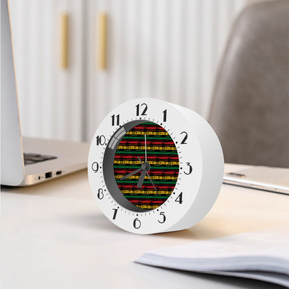 Rastafarian Hemp Pattern Print Alarm Clock
