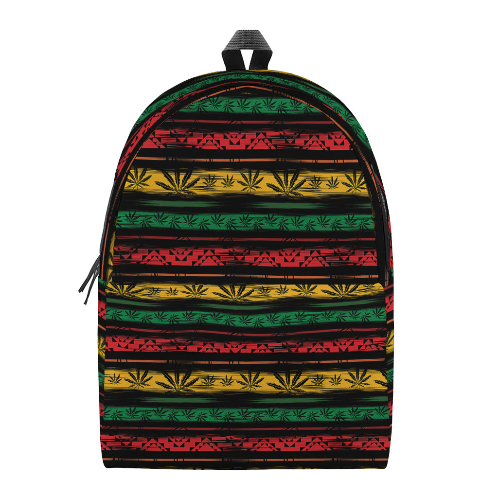 Rastafarian Hemp Pattern Print Backpack