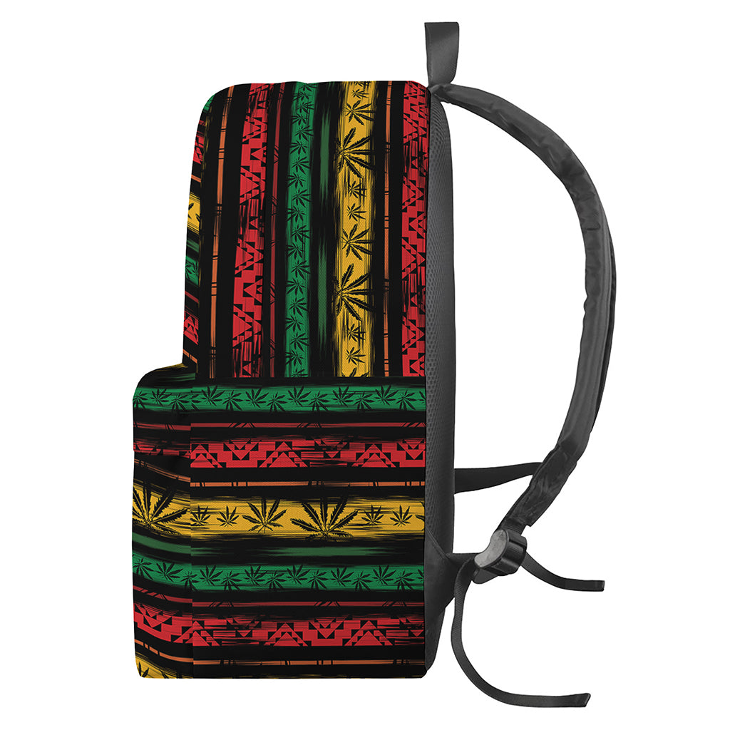 Rastafarian Hemp Pattern Print Backpack