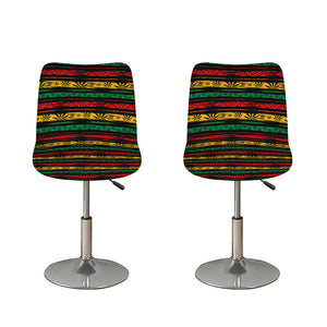 Rastafarian Hemp Pattern Print Bar Stool Covers