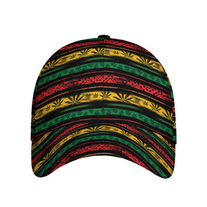 Rastafarian Hemp Pattern Print Baseball Cap