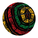 Rastafarian Hemp Pattern Print Basketball