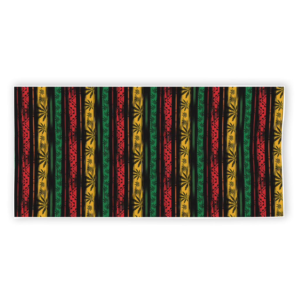 Rastafarian Hemp Pattern Print Beach Towel