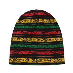 Rastafarian Hemp Pattern Print Beanie