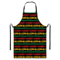 Rastafarian Hemp Pattern Print Bib Apron With Pocket
