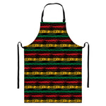 Rastafarian Hemp Pattern Print Bib Apron With Pocket