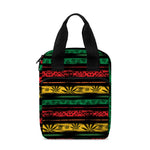 Rastafarian Hemp Pattern Print Bible Tote Bag