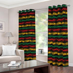 Rastafarian Hemp Pattern Print Blackout Grommet Curtains