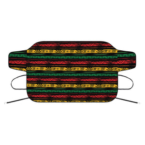 Rastafarian Hemp Pattern Print Car Windshield Snow Cover