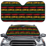 Rastafarian Hemp Pattern Print Car Windshield Sun Shade