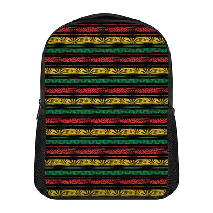 Rastafarian Hemp Pattern Print Casual Backpack
