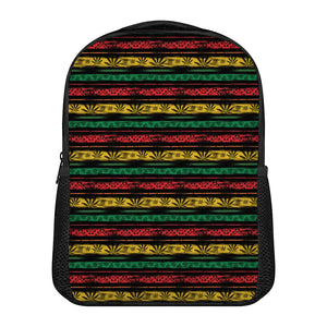 Rastafarian Hemp Pattern Print Casual Backpack